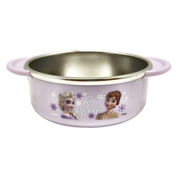 Disney 迪士尼 不鏽鋼隔熱碗 370ml  紫色 + 銀色  1個