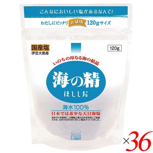 塩 国産 天日塩 海の精 ほししお 青 120g 36個セット 送料無料