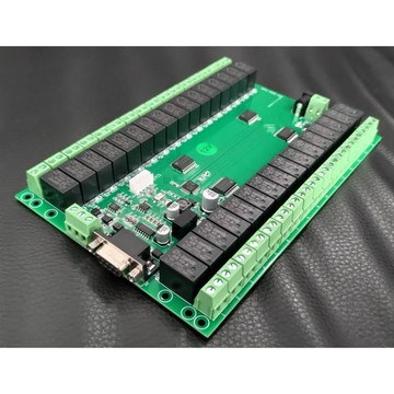 [創客市集] RS232/RS485 串口控制32路繼電器模塊 控制開關板 IO板