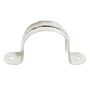 新多多小舖 加厚白鐵雙邊管夾  1個  8吋