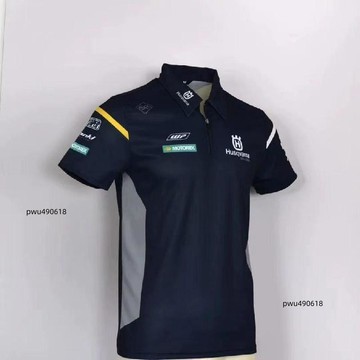 臺灣出貨 2025夏季新款MOTOGP車隊衫胡思瓦納機車POLO 短袖速幹騎行服男