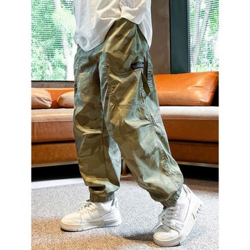 男童冬裝褲子2025新款工裝一體加絨加厚大兒童秋冬款休閑冬季長褲