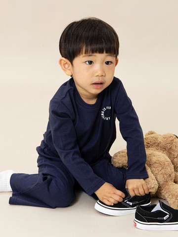 Organic Silky Wide-fit Set-up [Navy]