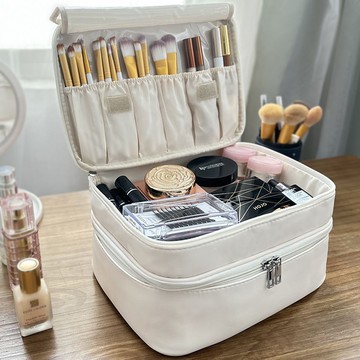 免運🔮新款分層多功能大容量手提化妝包出差旅行便攜式收納包防水洗漱包化妝包 口紅包 手提化妝包 防水 旅行收納包 洗漱包