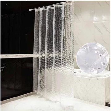 免運 可開發票 3D水立方高端EVA浴簾套裝加厚防水防霉浴簾布門簾窗簾掛簾隔斷