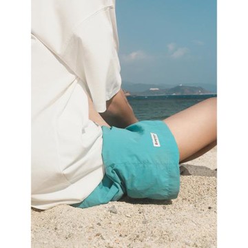 GOGOSOON夏季新款休閑短褲75g男沙灘戶外運動松緊腰寬松五分褲潮