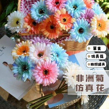 ⁺₊⋆生活大獅⋆₊⁺🌙 仿真非洲菊 扶郎花 太陽花 仿真花 永生花 花束不凋花 保鮮花 人造花 乾燥花束 花藝裝潢設計