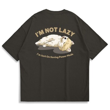 【CREEPS】I'm not Lazy Pomeranian 寬鬆重磅印花T恤