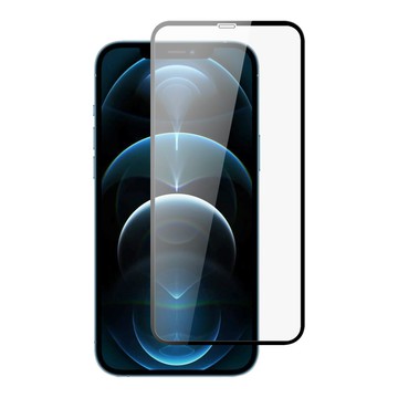 iPhone 12 Pro Max 貼 【IPhone 12 PRO MAX】 硬度加強版 黑框全覆蓋鋼化玻璃膜 高透光透明保護貼 保護膜 -2入組