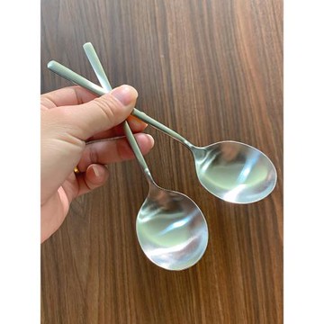 老板推薦18/10長柄大圓勺316不銹鋼家用韓式調羹精致吃飯喝湯勺子