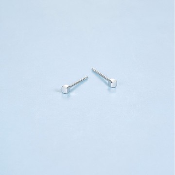 999純銀耳釘高級感 氣質女耳針養耳洞睡覺不用摘方形簡約小巧耳環