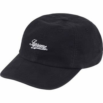 SUPREME 24SS LIGHTWEIGHT MOLESKIN 6-PANEL 六分割帽 (黑色)