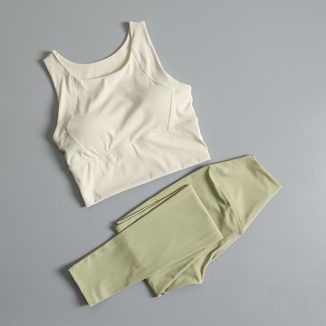 運動內衣女套裝夏季專業健身背心bra外穿防震跑步瑜伽服美背文胸