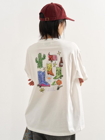 Western Regular Short-Sleeve T-shirt [WHITE] (SBE2U01011)
