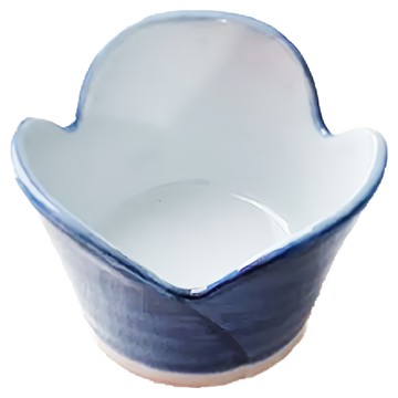 美濃燒 三瓣醬碟/醬碗/布丁杯 - 8.5 x 6.5 公分 110ml  1個  染付 藍色 + 白色