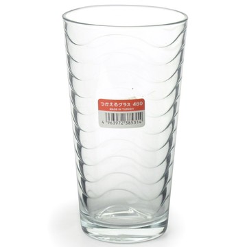 [豐名日本餐具] 6.0"玻璃杯 浪紋 / G06CU0-2