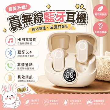 入耳式降噪藍芽耳機6.0 重低音mini無痛貼耳式耳機 長續航運動通勤 AI智能數顯高清通話 遊戲零延遲電競無線藍牙耳機