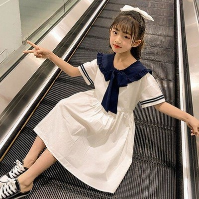 ワンピースキッズ子供服女の子夏キッズワンピース半袖ワンピース蝶結びチュニック子供ドレスお姫様おしゃれカジュアル可愛い小学生通学着新品 通販 Lineポイント最大get Lineショッピング