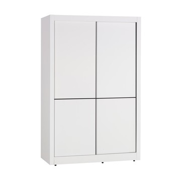 雪白4尺推門衣櫥