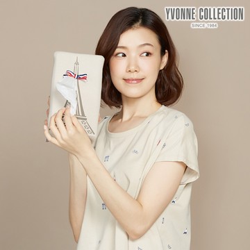 YVONNE 以旺傢飾 巴黎鐵塔面紙套-奶霜杏