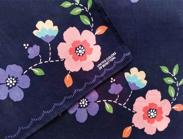 United Colors of Benetton 古著手帕 - 仿．刺し子縫線 (20 英吋)
