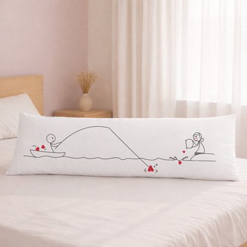 釣到我的心 長枕頭/抱枕套 白/籃/紫 | Humantouch