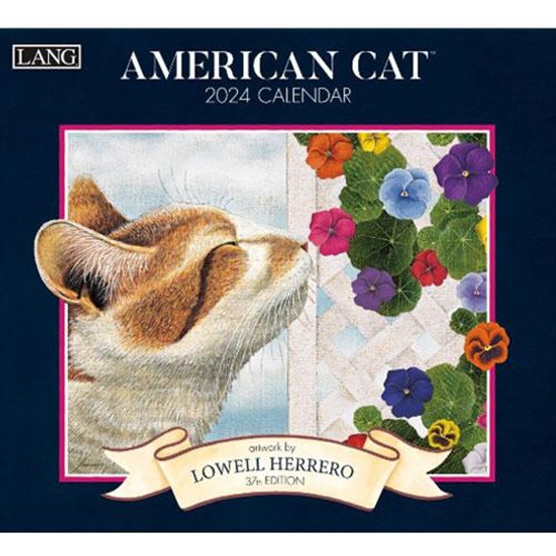 2024年ラングカレンダー「AMERICAN CAT」LANG社 壁掛け ねこ 猫