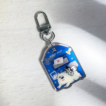 P.P 星際郵便局 / 跟狗狗去收信 - 雙面壓克力吊飾