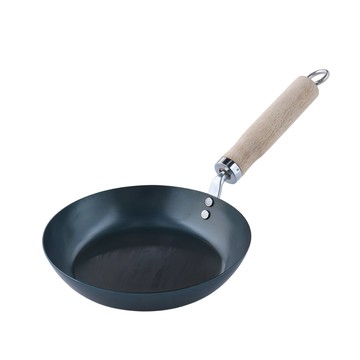 鐵鍋/鑄鐵鍋 京都活具 木柄平底鐵鍋 20cm