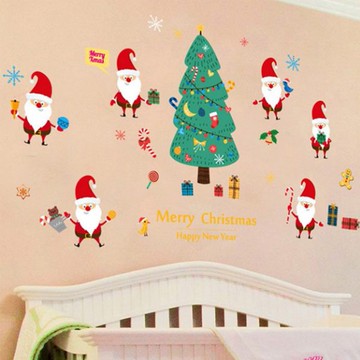 JB Design - 時尚壁貼-小矮人聖誕老公公 (60cm*90cm)