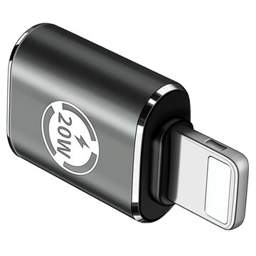 YORI CAR 優里 Type-C母轉Lightning公轉接頭 黑色  23mm  1個