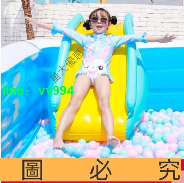 充氣滑滑梯搭配游泳池室內小孩兒童樂園充氣玩具游樂設施淘氣堡