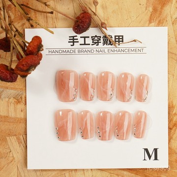 💟加一手工甲💅🏻實拍新款唯美國風手工穿戴甲高定美甲甲片穿戴式短款企業埰購純手工穿戴甲 SS3K