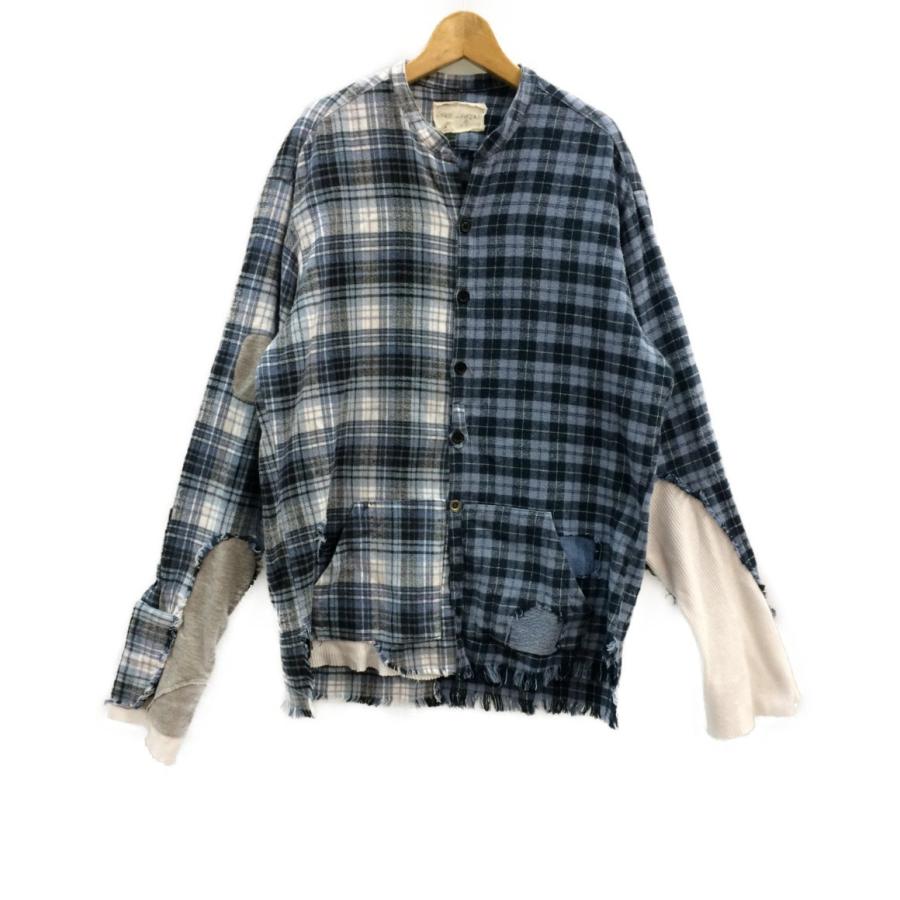 G03199 新品 GREG LAUREN フーデッド フランネルシャツ コート