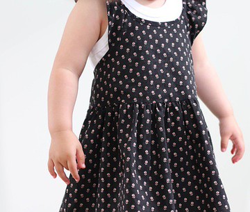 [數量有限] 美國古董棉肩褶皺褶皺褶連衣裙 [尺碼可選]