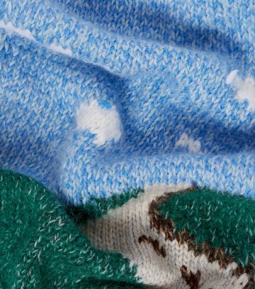 Loewe x Louis Wain wool and mohair-blend scarf