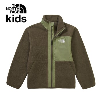 The North Face北面兒童綠色抓絨外套｜8AZGC8I