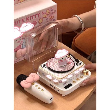 NOOWERE藍牙kitty音箱一體小音響話筒唱歌國慶節中秋女生禮物禮盒