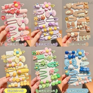 臺灣/✨劉海碎髮神器女兒童側邊髮夾後腦勺無痕鴨嘴夾子頭飾彩色bb夾髮卡