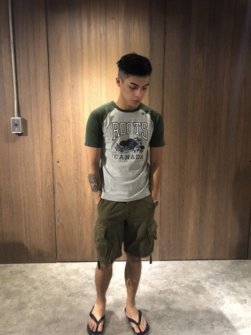 美國百分百【Abercrombie & Fitch】褲子 AF 短褲 工作褲 休閒褲 麋鹿 口袋 軍綠 男衣 G397