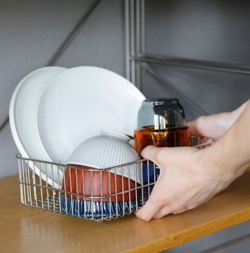 日本CB Japan atomico系列 廚房不鏽鋼瀝水籃M