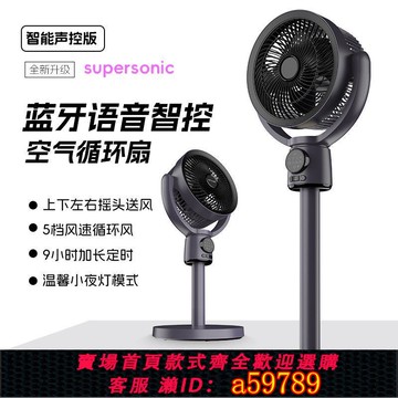 【台灣公司 可打統編】110V智能語音充電無線空氣循環扇落地式大風力遙控落地扇出口臺灣