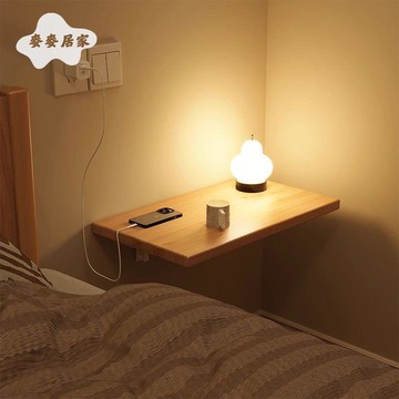 【臺灣公司 可打統編】免運 壁掛桌 折疊桌 墙上置物架可折叠桌木板一字挂墙面客厅免打孔隔板层板卧室床头柜 可開發票 全館五折 工廠現貨直銷 新品特價 m10023