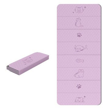 瑜珈墊 【Quality 聚家】瑜珈墊 贈送收納袋+綁帶 加厚加寬185*80cm 健身墊 防滑運動墊（摺疊設計/雙面防滑）