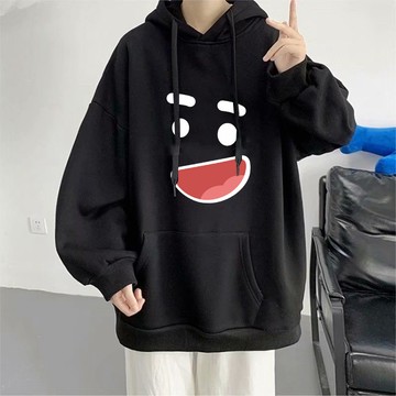 臺灣出貨 潮流休閒上衣 長袖套頭帽踢 日常印花 男女休閒款 刷毛加絨款 尺寸M-8XL 多場閤穿搭 學生上課百搭秋冬衣服