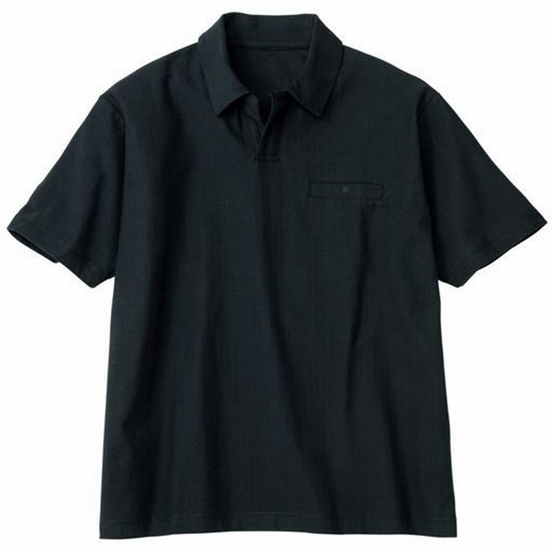 アムンゼン素材スキッパーポロシャツ 綿100 なのにドライ機能付き ダークネイビー L 通販 Lineポイント最大10 0 Get Lineショッピング