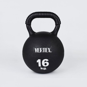 LOTUS Vertex台灣製高質感安全橡膠壺鈴 線圈手把版 16公斤