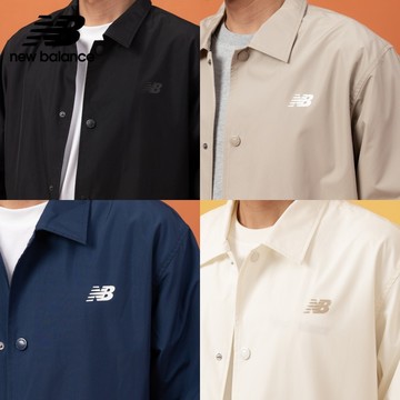 【New Balance】 NB 排扣襯衫外套_男性_深藍/黑/米杏/卡其任選