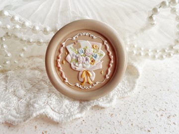 Facula 椿 花束原創設計火漆印章封蠟婚禮手賬