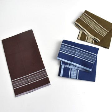 男用手帕 側邊線條素色方巾NZG42